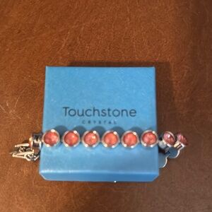 Touchstone Crystal Rose Bracelet with Silver Accents